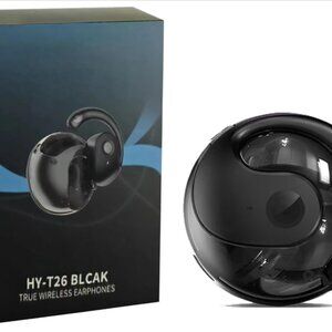 Hyundai HY-T26 True Wireless Earphones 5.4 Bluetooth w/Case & Cable Pro Black